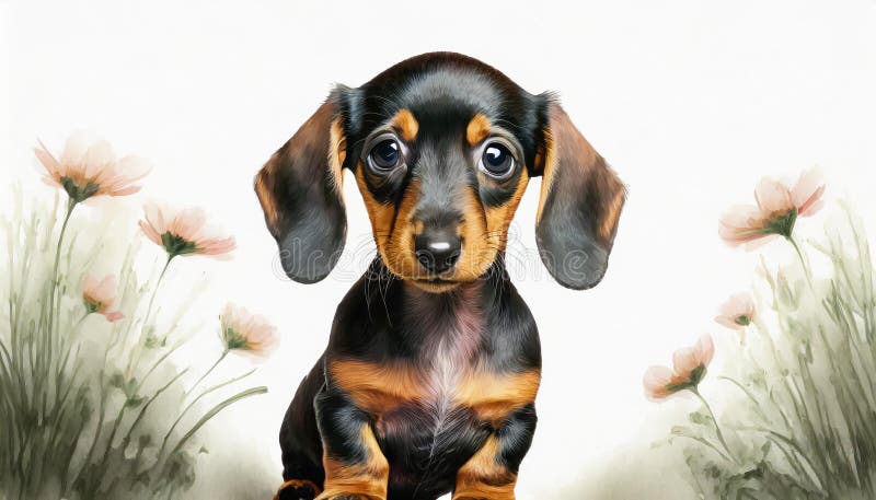 Cucciolo di dachshund illustrazione vettoriale