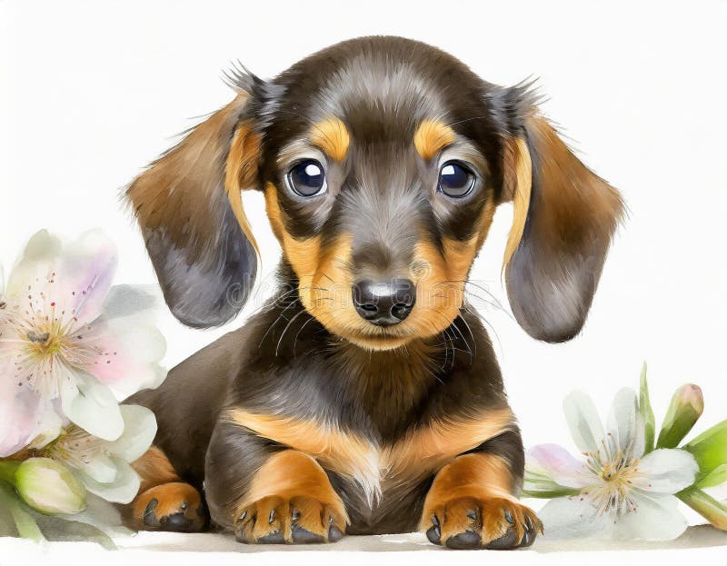 Cucciolo di dachshund illustrazione vettoriale