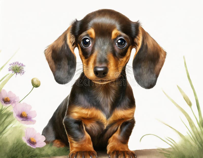 Cucciolo di dachshund illustrazione vettoriale