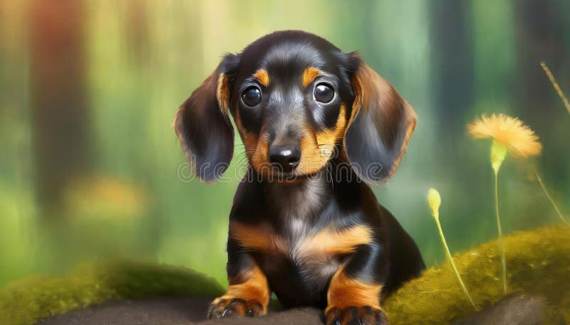 Cucciolo di dachshund illustrazione di stock