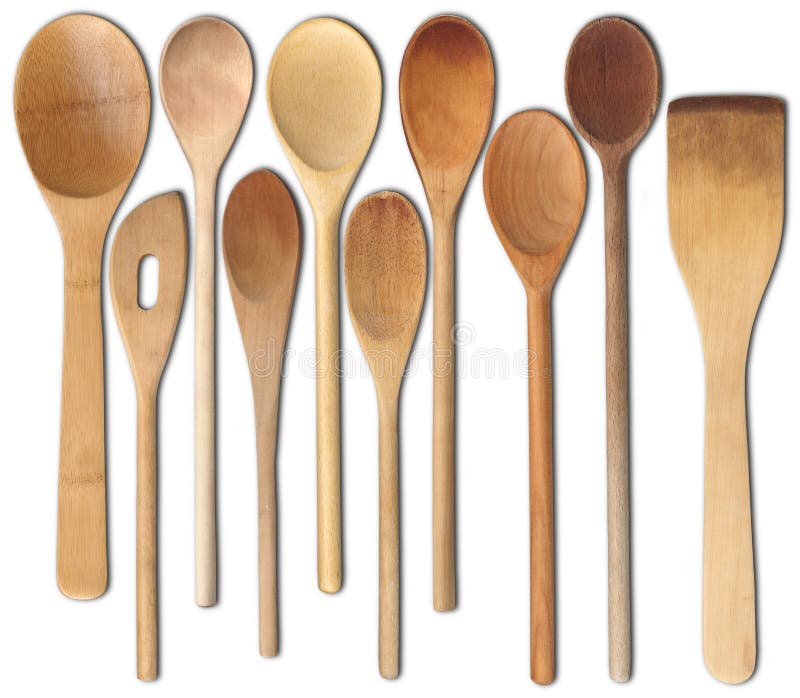 Cucharas de madera fotografía de archivo libre de regalías Cucharas de madera fotografía de archivo libre de regalías