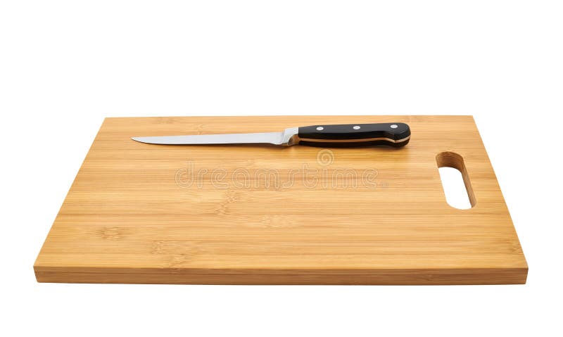 Cuchillo De Cocina De Acero En Tabla De Cortar Imagen de archivo - Imagen  de restaurante, alimento: 44979433