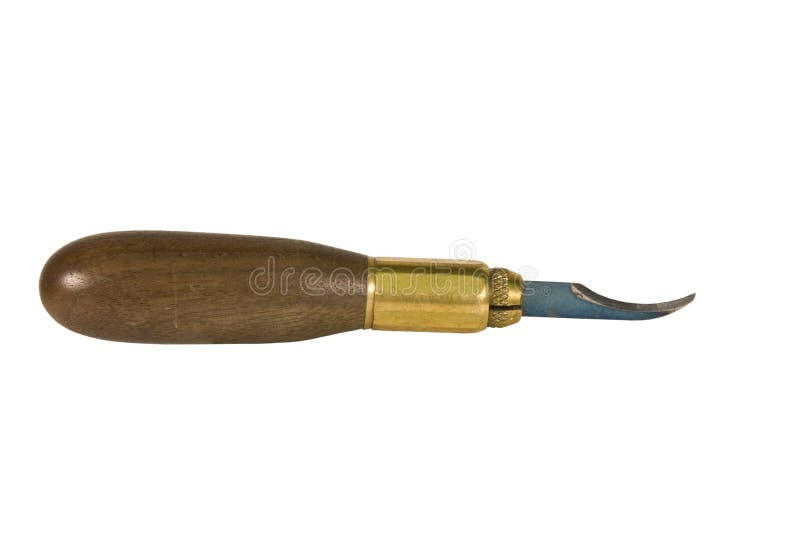Cuchillo de talla de madera aislado imagen de archivo libre de regalías Cuchillo de talla de madera aislado imagen de archivo libre de regalías