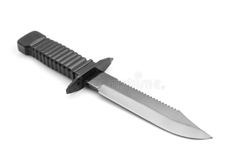 4,366 Cuchillo Militar Negro En Blanco Fotos de stock - Fotos libres de  regalías de Dreamstime