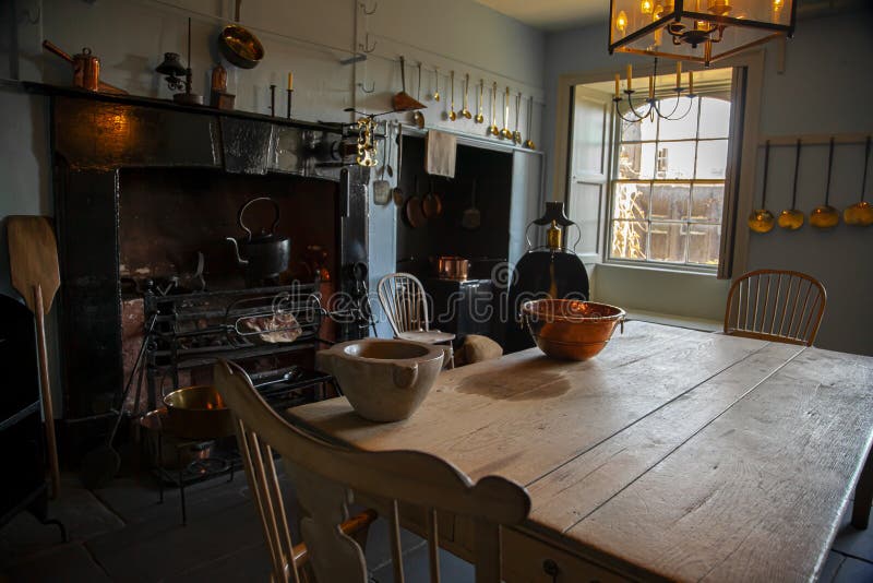 Cucina di una casa britannica del XVIII secolo
