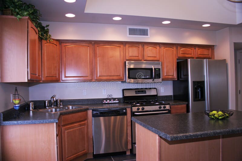 Ristrutturazione cucina moderna fotografia stock