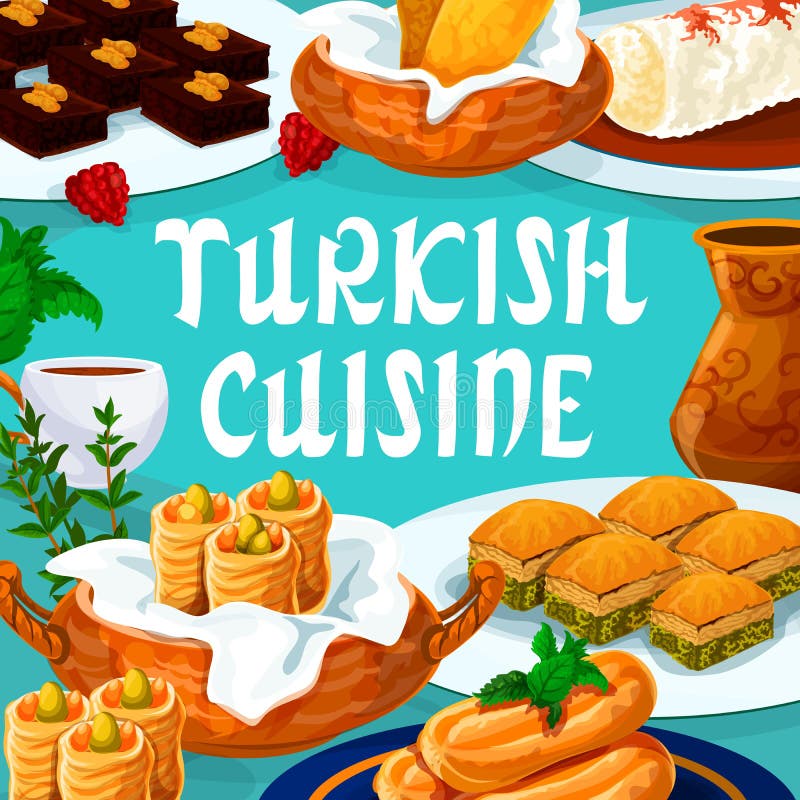 Cucina turca - dolci turchia royalty illustrazione gratis