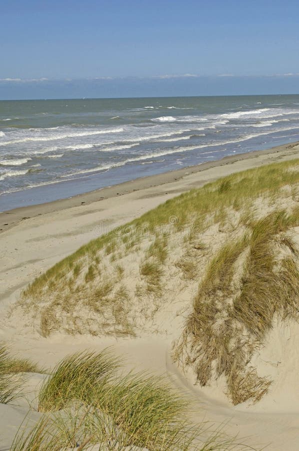 Cucq; Stella Plage, France April 3 2017 Beach Stock Photo Image