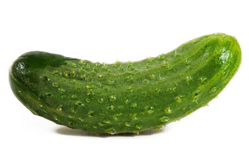 Pepino en blanco.