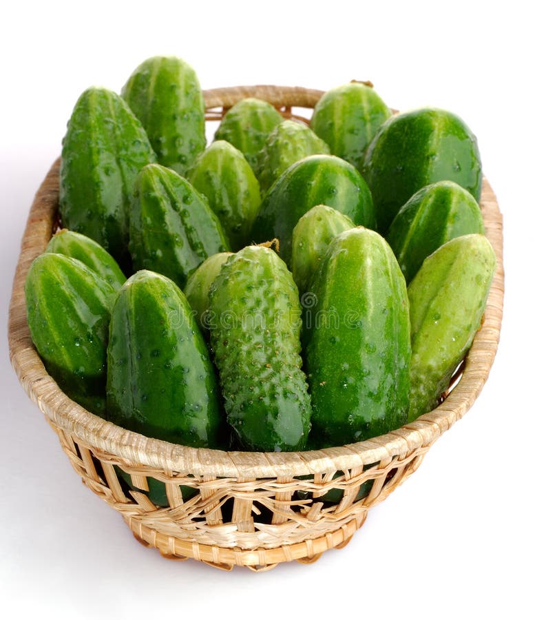 Cucumber basket stock photo. Image of cucumber, close 3087290