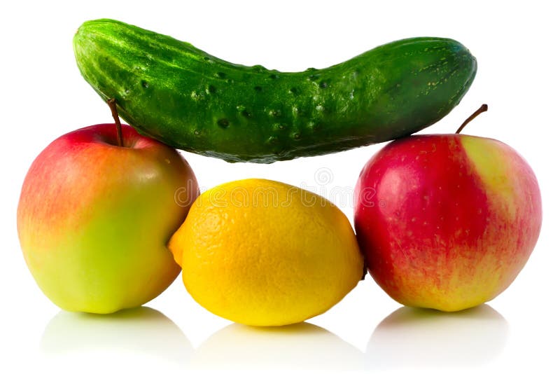 Cucumber and fruits