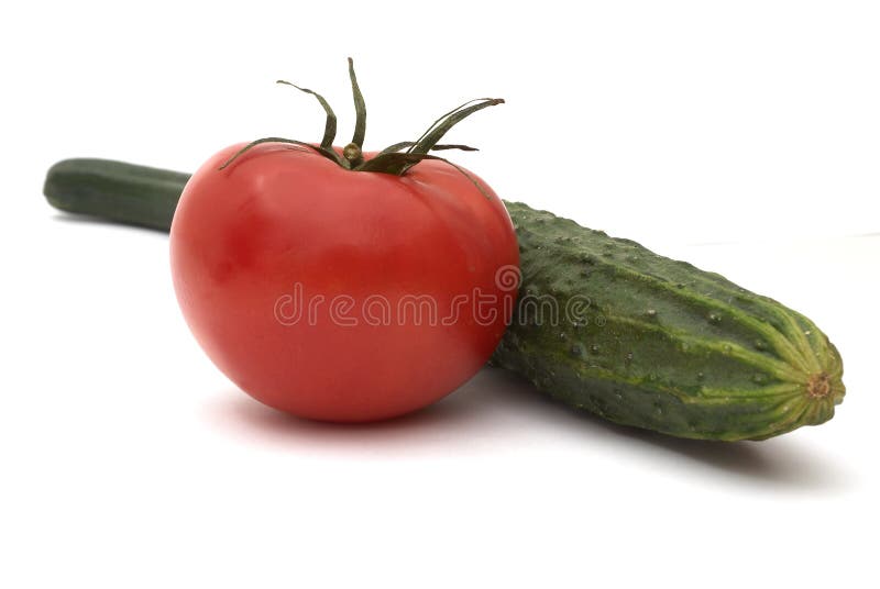 Cucumber and tomato