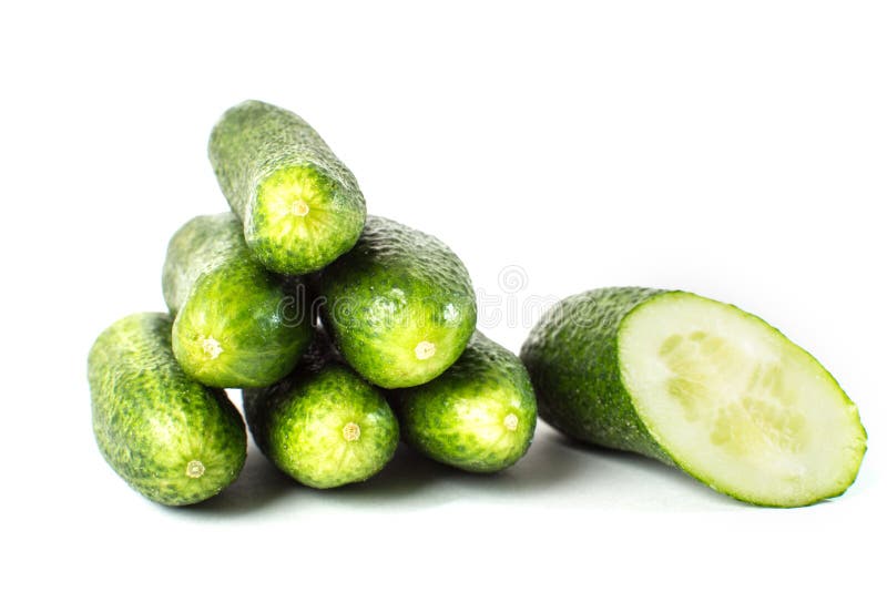 Cucumber vegetable on white background stock image