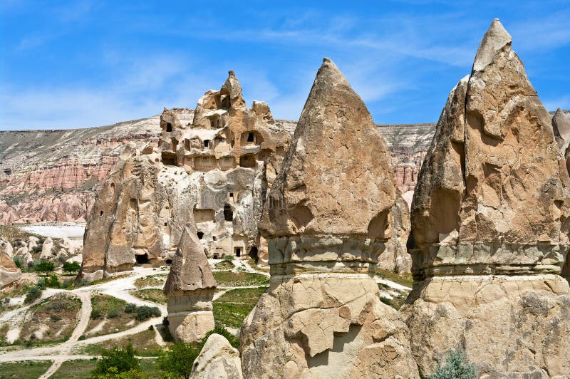 Cudowny góra krajobraz w Cappadocia, Turcja