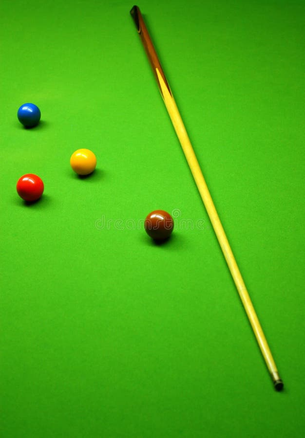 Cue Stick and Snooker Balls Stock Image Image of skill, competition
