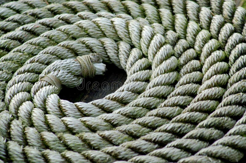 Pooled rope in a spirally form. Pooled rope in a spirally form.