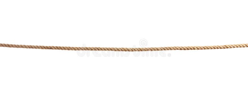 Cuerda Hemp sobre fondo blanco. Material orgánico. Tapa de hemiciclo en blanco.