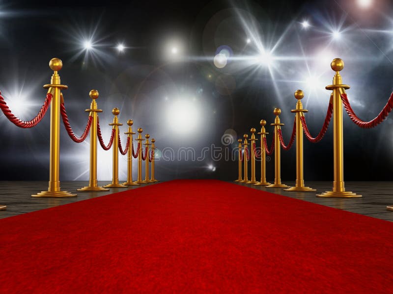 Cuerdas de la alfombra roja y del terciopelo en fondo de la noche de gala ilustración 3D ilustración del vector Cuerdas de la alfombra roja y del terciopelo en fondo de la noche de gala ilustración 3D ilustración del vector