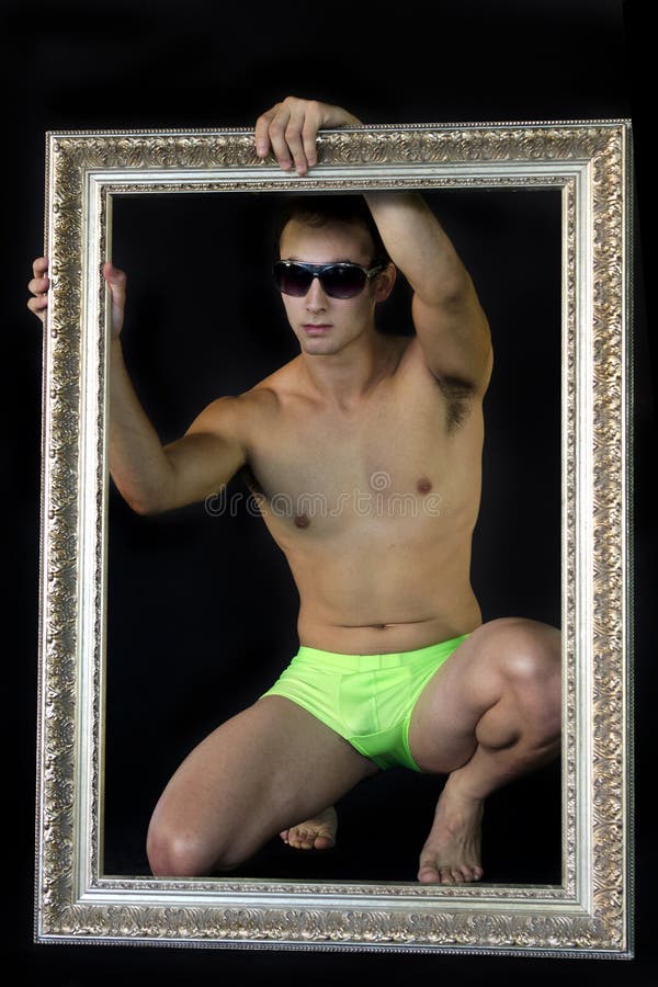 Cuerpo completo masculino tirado en traje de baño imagenes de archivo Cuerpo completo masculino tirado en traje de baño imagenes de archivo