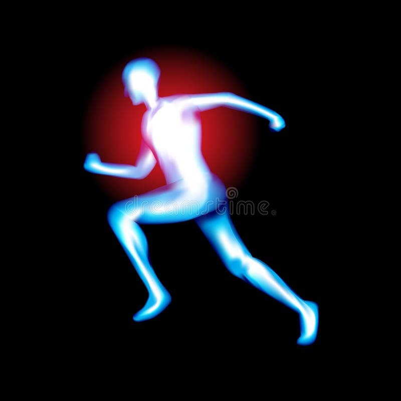 Cuerpo masculino bajo radiografías, aisladas en blanco, vector ilustración del vector Cuerpo masculino bajo radiografías, aisladas en blanco, vector ilustración del vector