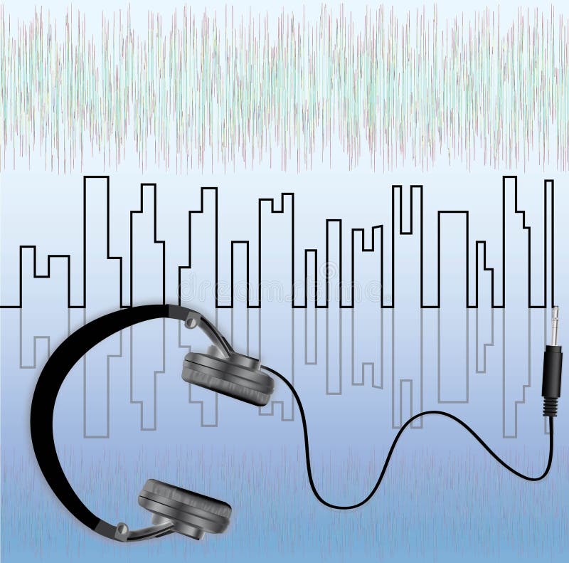 Cuffie di musica illustrazione vettoriale Cuffie di musica illustrazione vettoriale