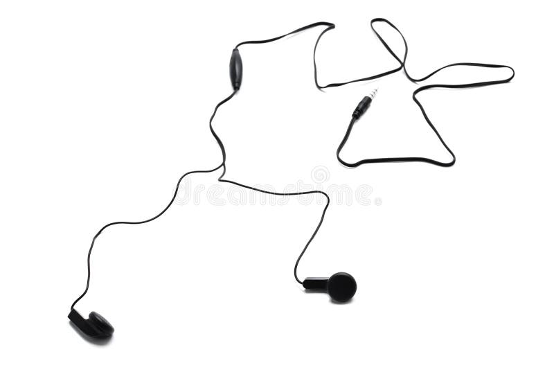 Cuffie isolate su fondo bianco immagini stock libere da diritti