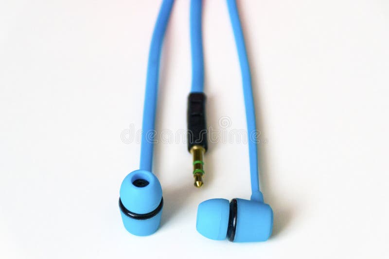 Cuffie per il telefono su fondo bianco fotografie stock Cuffie per il telefono su fondo bianco fotografie stock