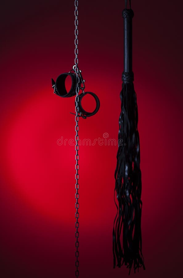 Whip, cuff and rose stock image. Image of leather, submissive 39609893