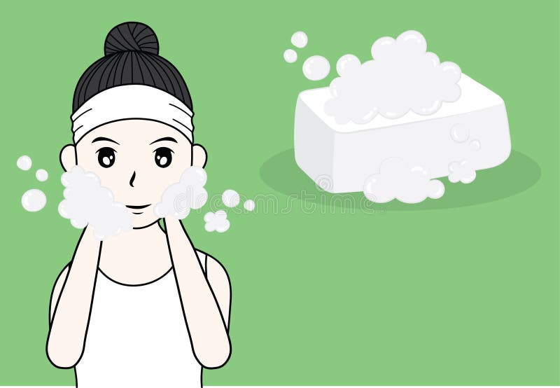 Cuidado de piel de la mujer y ejemplo de la belleza ilustración del vector Cuidado de piel de la mujer y ejemplo de la belleza ilustración del vector