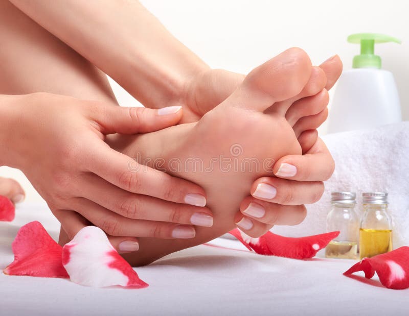 Cuidado e massagem de pé