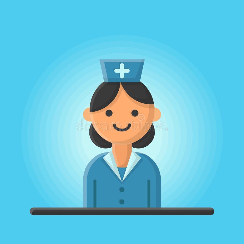 Personagem De Avatar Profissional De Enfermagem Ilustração do