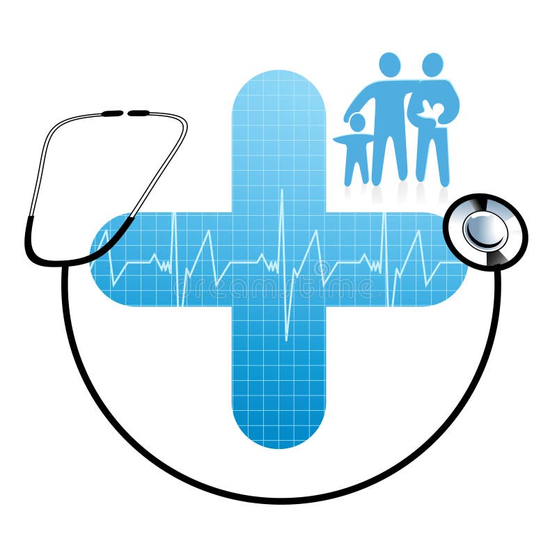 Cuidados médicos da família ilustração do vetor Cuidados médicos da família ilustração do vetor