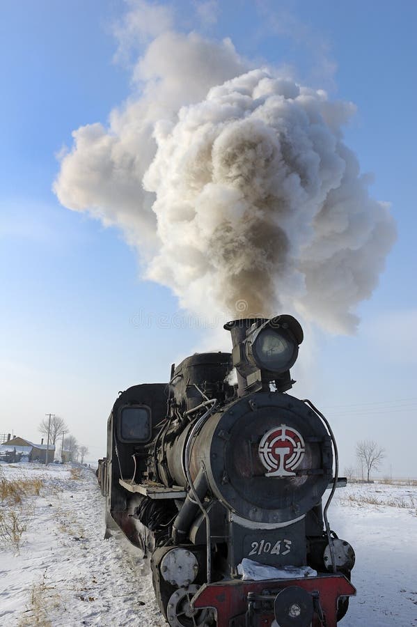 Heilongjiang province in china jixi running steam train. Heilongjiang province in china jixi running steam train