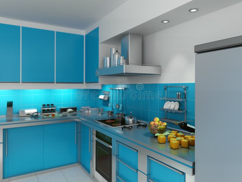 Cuisine de turquoise illustration de vecteur Cuisine de turquoise illustration de vecteur