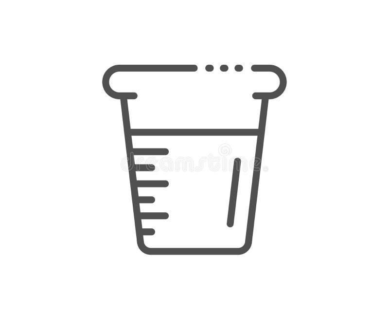 Cuisson de la ligne icône de becher Signe en verre de l'eau Cuvette de mesure Vecteur illustration libre de droits Cuisson de la ligne icône de becher Signe en verre de l'eau Cuvette de mesure Vecteur illustration libre de droits