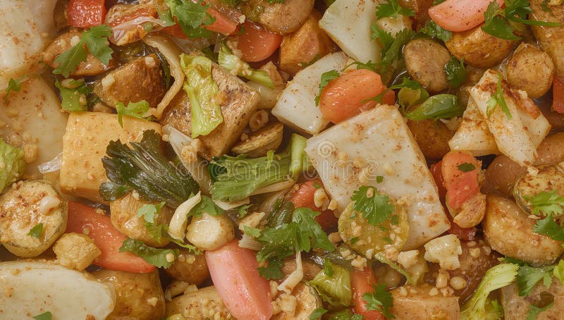 Culinary Composition. An Abstract Array of Textures, Tones and Forms A Visual Medley. stock images