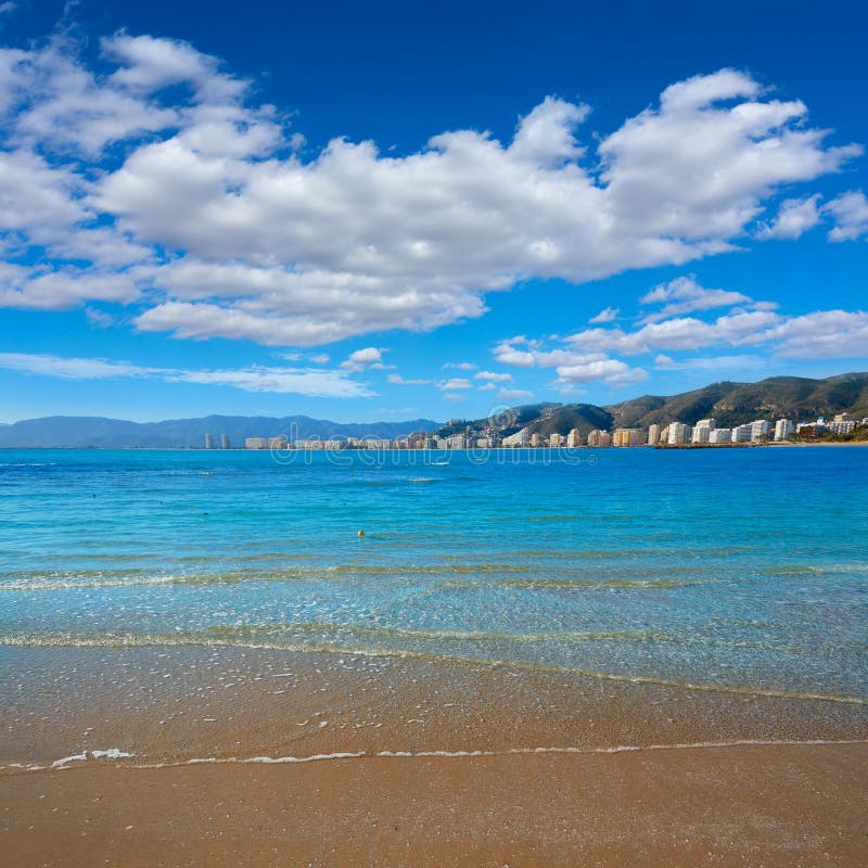 Cullera Playa Los Olivos Beach Valencia at Spain Stock Photo - Image of ...