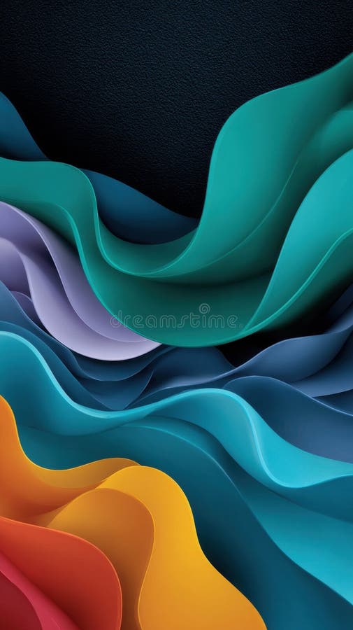 Culoare abstractă forme ondulate stratificate peste fundal texturat de artă dinamică de fundal de design abstract pentru royalty free stock photo