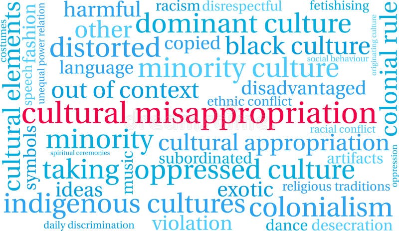 Cultural Misappropriation Word Cloud stock illustration Cultural Misappropriation Word Cloud stock illustration