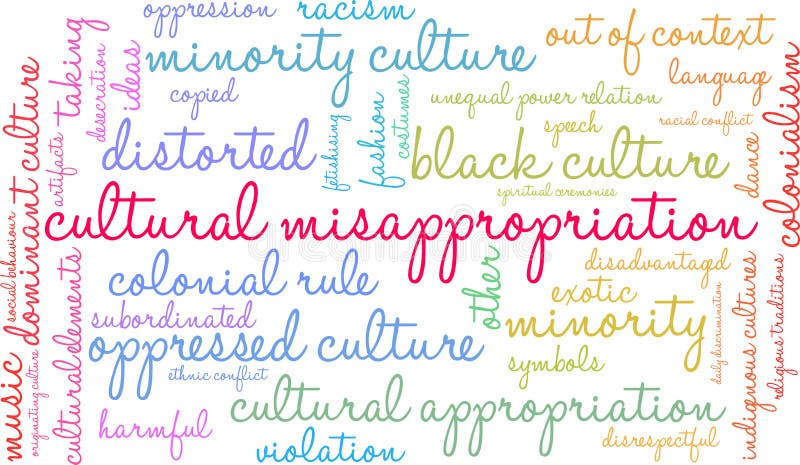 Cultural Misappropriation Word Cloud vector illustration Cultural Misappropriation Word Cloud vector illustration