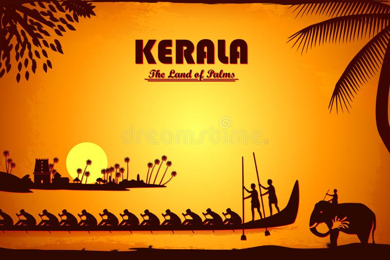 culture of kerala stock illustration. illustration of