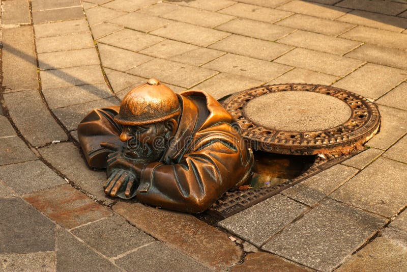 Cumil - the sewer worker royalty free stock photos