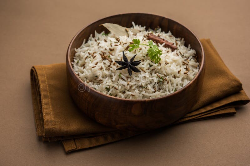 Jeera Rice Basmati Rice Flavored with Fried Cumin Seeds and Basic