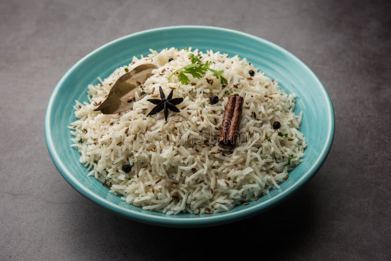 Jeera Rice Basmati Rice Flavored with Fried Cumin Seeds and Basic
