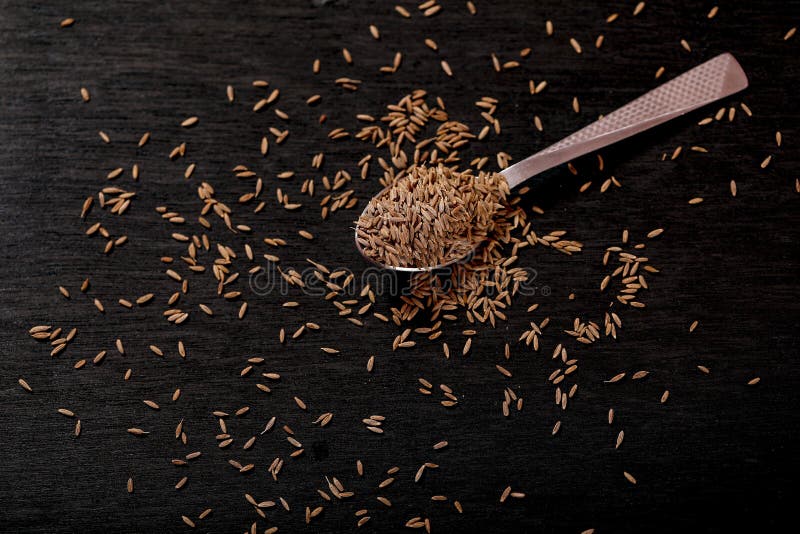 Cumin Seeds on black background royalty free stock photography Cumin Seeds on black background royalty free stock photography
