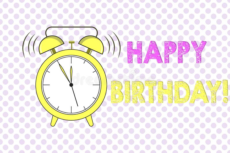 Cumpleaños del texto de la escritura de la palabra feliz El concepto del negocio para el aniversario del nacimiento de una person ilustración del vector Cumpleaños del texto de la escritura de la palabra feliz El concepto del negocio para el aniversario del nacimiento de una person ilustración del vector