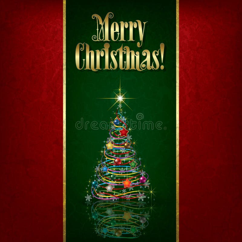 Saudação de Natal abstrata ilustração stock