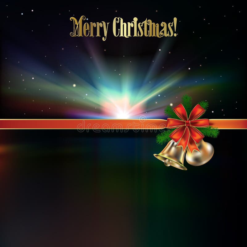 Saudação natalícia abstrata com sinos ilustração royalty free