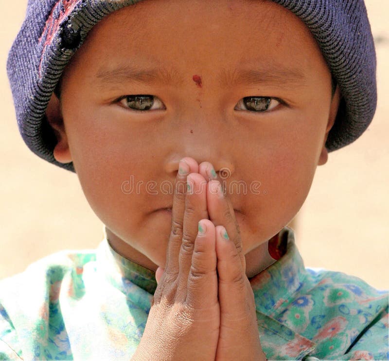 Cumprimento de Nepal de Namaste foto de stock royalty free Cumprimento de Nepal de Namaste foto de stock royalty free
