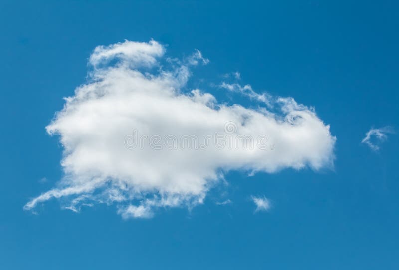 Fluffy Cumulus Fractus Clouds in Bright Blue Sky